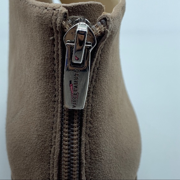 VINCE CAMUTO Ginsel Taupe Suede Bootie - Picture 14 of 15